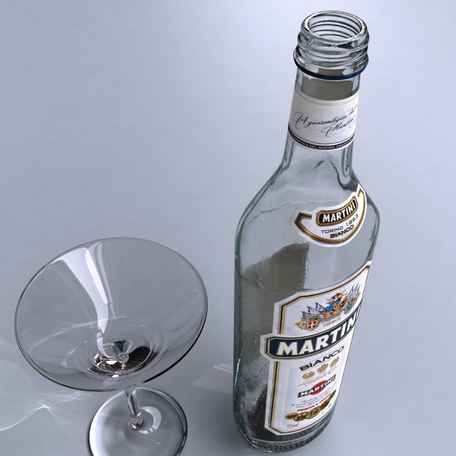 bottle martini 3d model