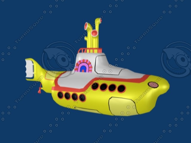 free beatles yellow submarine 3d model