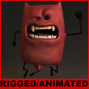 3d model character jointed rigged