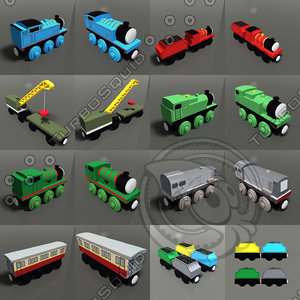 toy trains pack 03 3d model