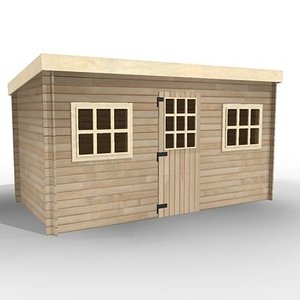 wooden house 3d model