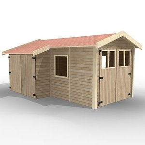 wooden house 3d max