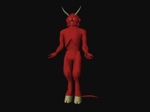 devil creature character 3d model