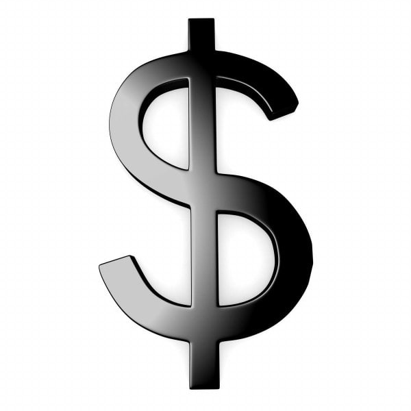 3d dollar symbol