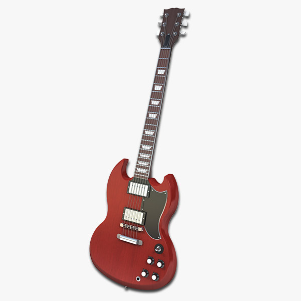 guitar model 3d free stl