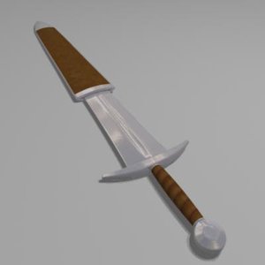 3d model of broad sword sheath