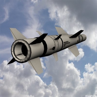 3d model agm-84 harpoon missile