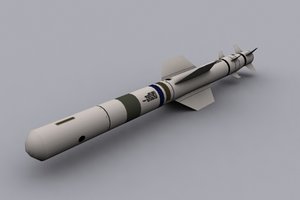 3d model agm-84 harpoon missile