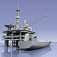oil rig tanker 3d model