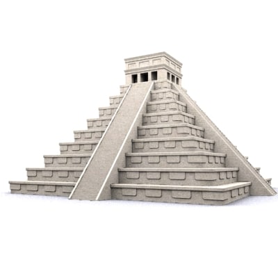 3d el castillo pyramid