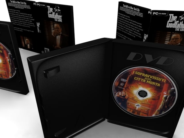 3d model animatable dvd box cd