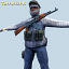 3d terrorist games ak47 model
