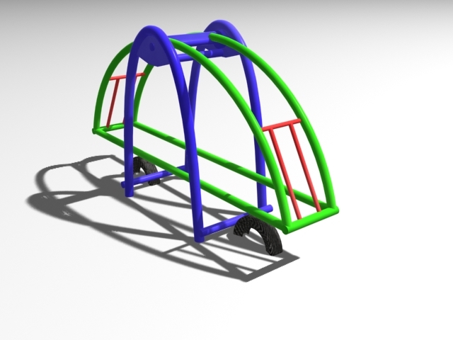 climbing irons see-saws swings 3d model