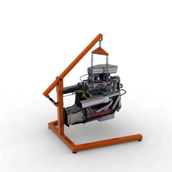 3d engine block blown