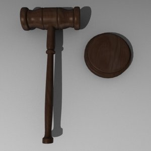 knocker gavel hammer 3d model