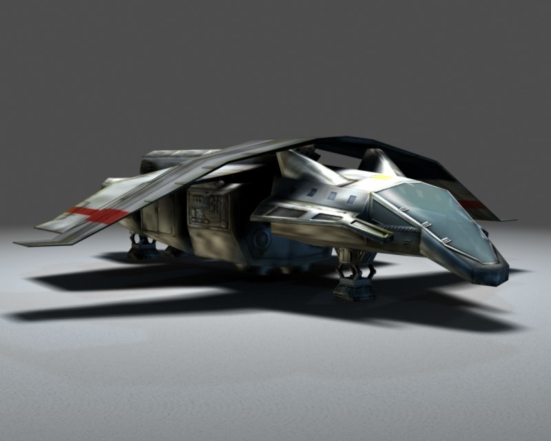 lowpoly cargo spacecraft3d模型