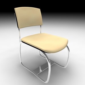 3d visitor chair sit model