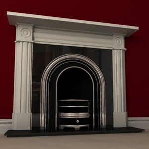 3d model v-ray fireplace