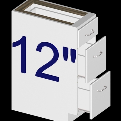 3ds Inch 3 Drawer Kitchen Cabinet