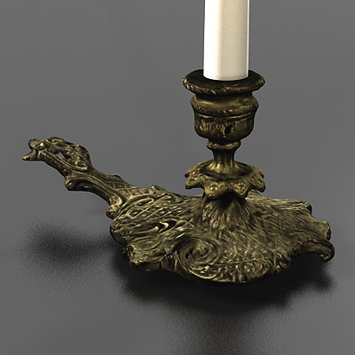 3d model candle holder antique