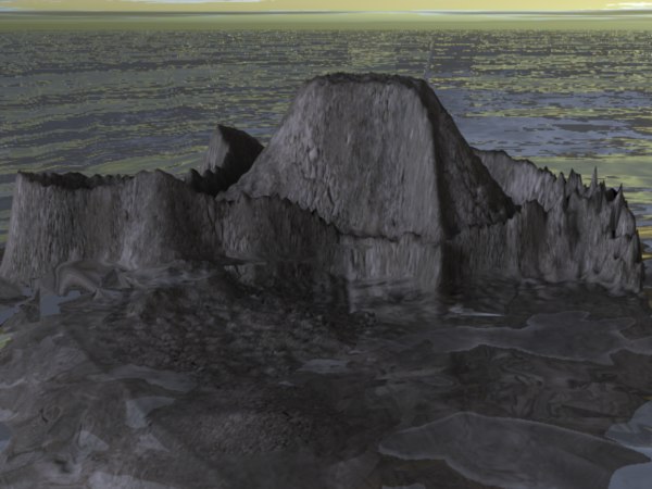 3d model ocean island