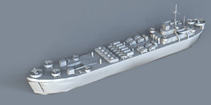 landing ship tank 3d model