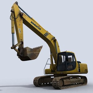 excavator digger industrial 3d model