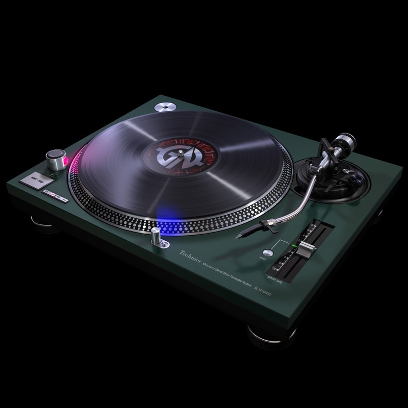 turntable recordplayer 3d model