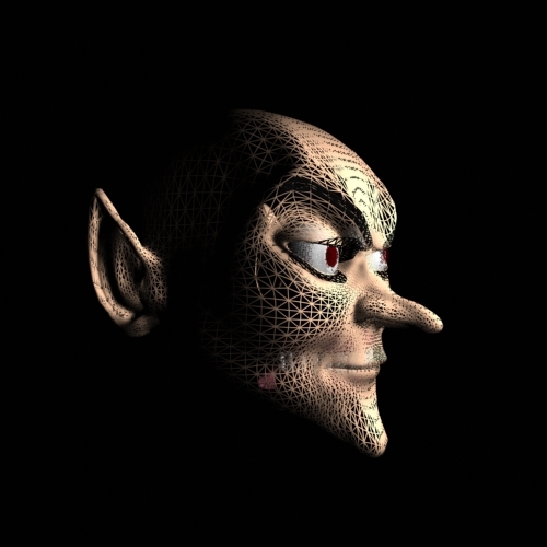 3d model devil face morph
