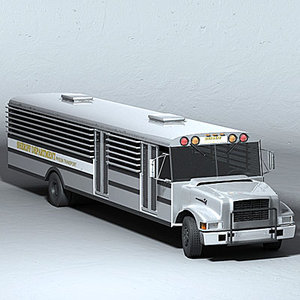 3d model prison bus
