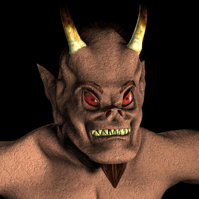 realistic devil 3d model