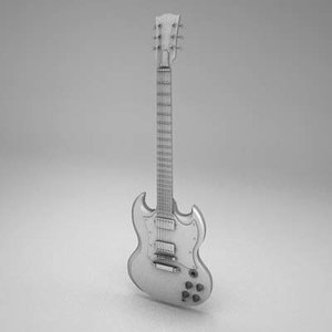 3d model gibson sg guitar