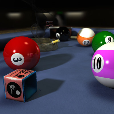 billiard table 3d c4d