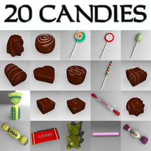 candies bonbons 3d 3ds