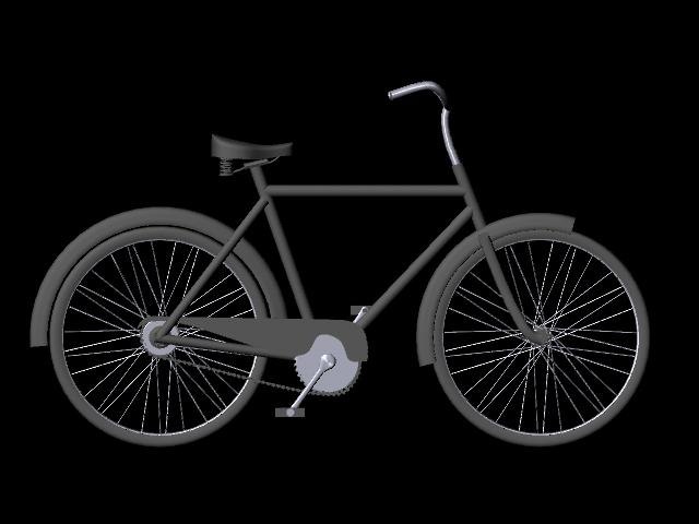 bicycle 3d model maya