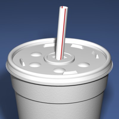 3d styrofoam cup
