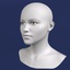 polygonal female head 3d model