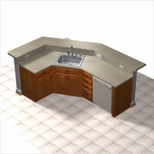 kitchen island 3d model