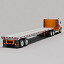 3d semi truck flatbed trailer model