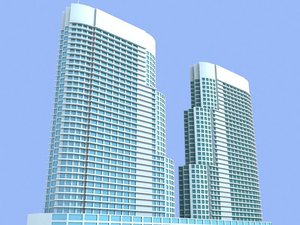 kuala lampur hotel building 3d 3ds