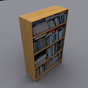 3d book shelf