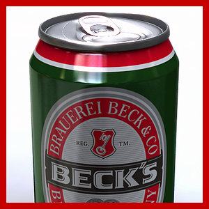 33cl becks beer 3d 3ds