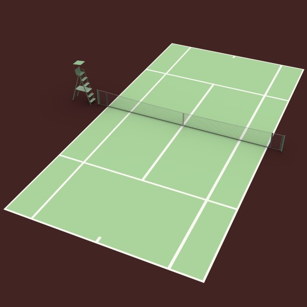 tennis court 3d model