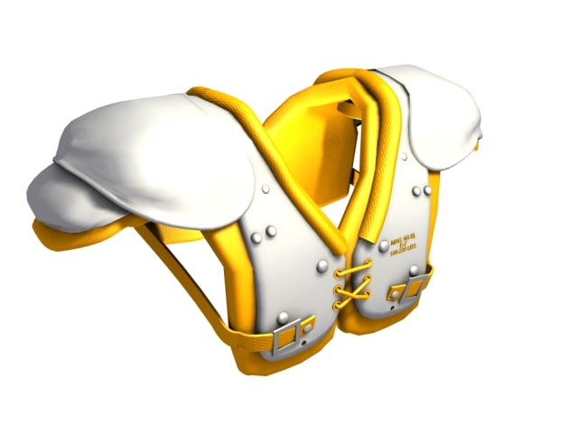 3d football shoulder pads model