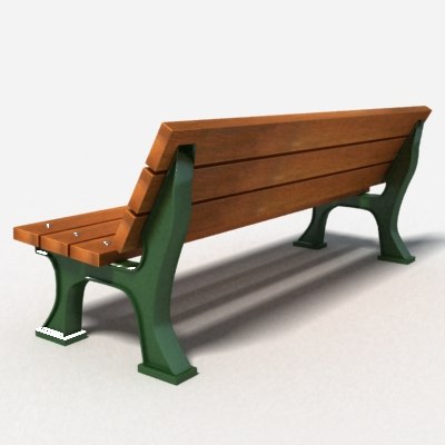 3d model garden bench