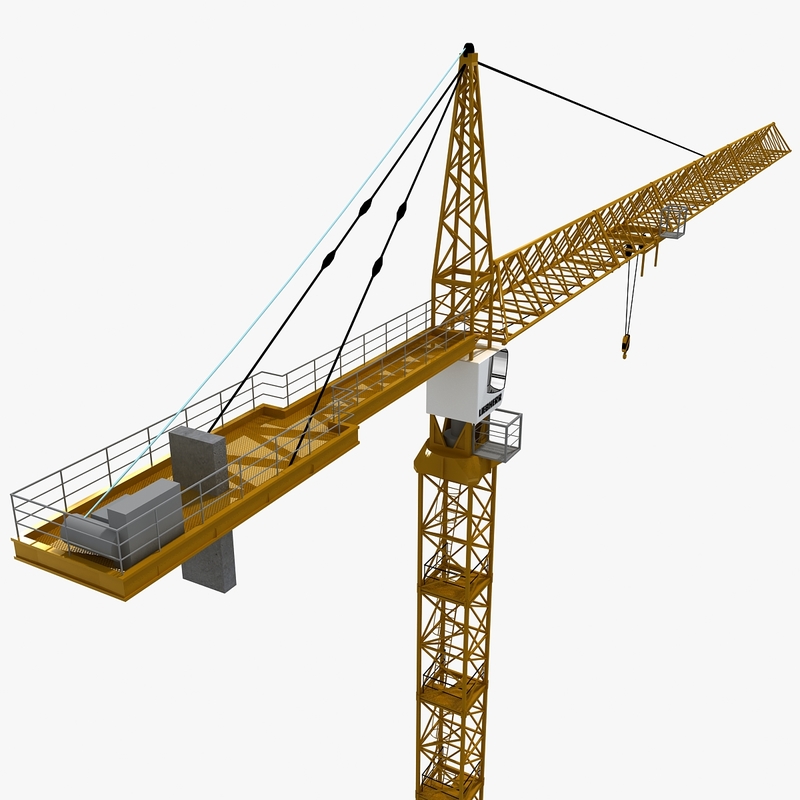 3D 3D Studio Crane Construction tower