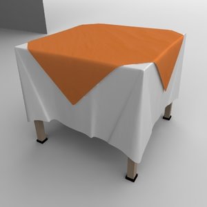 3ds max table tableclothes