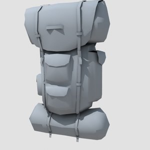 military backpack 3d model