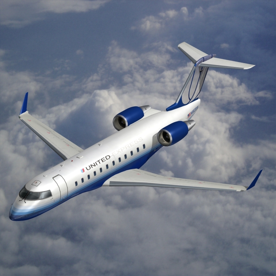 bombardier crj-200 3d model