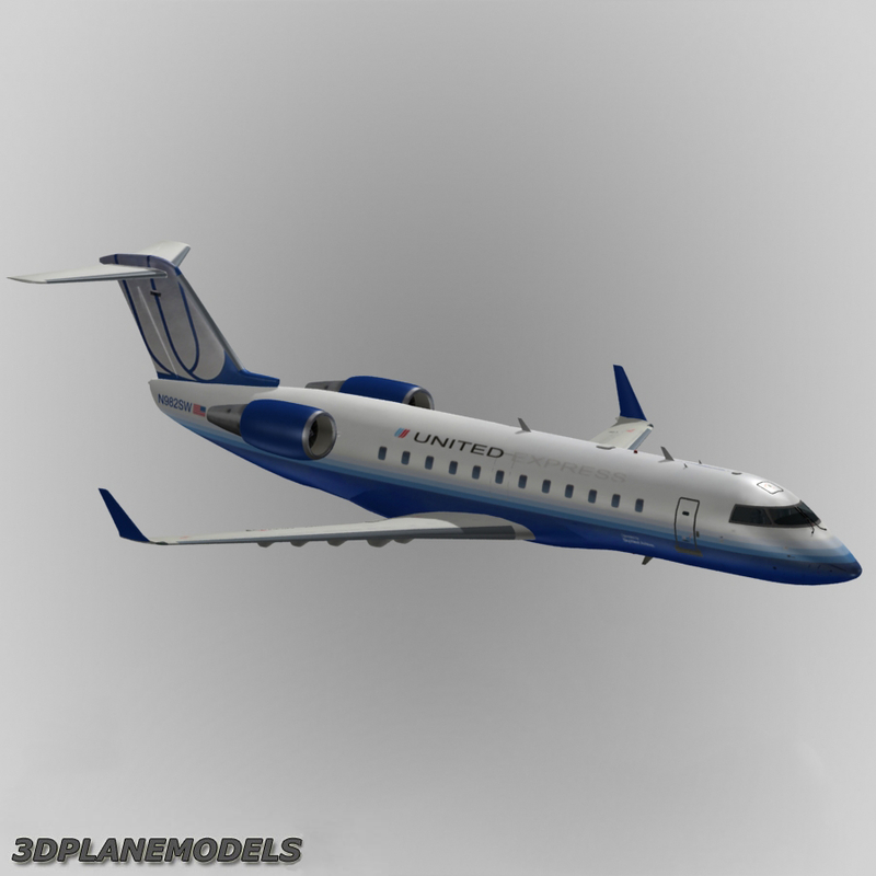 bombardier crj-200 3d model